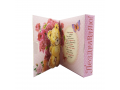 Коробка-открытка "Поздравляю" ореховая